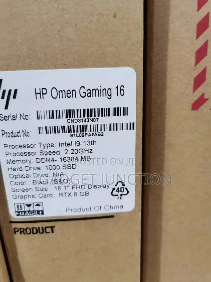 New Laptop HP Omen 16 16GB Intel Core I9 SSD 1T