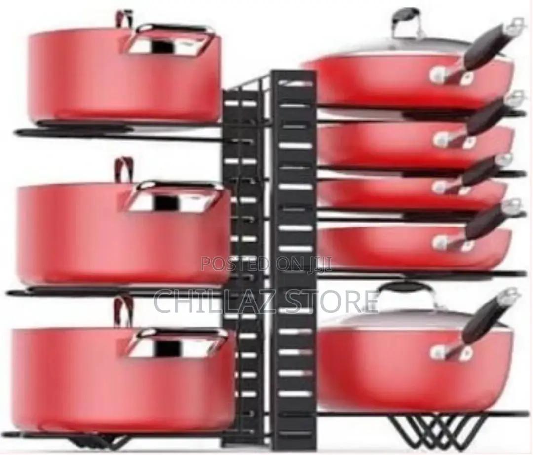 Kitchen Pots and Saucepans Rack Holder Storage Organizer