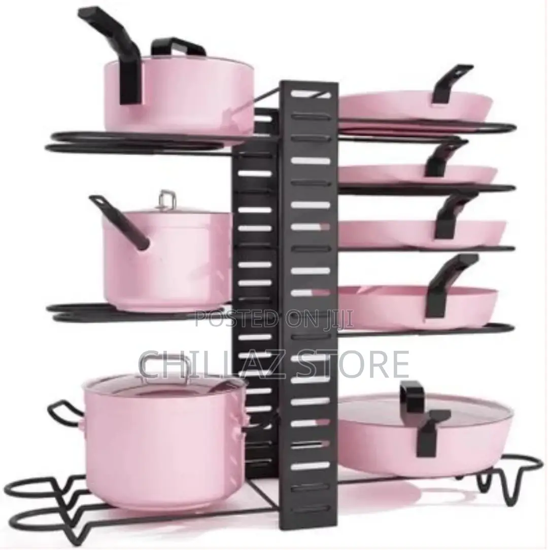 Kitchen Pots and Saucepans Rack Holder Storage Organizer