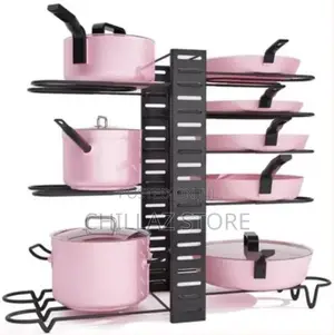 Kitchen Pots and Saucepans Rack Holder Storage Organizer