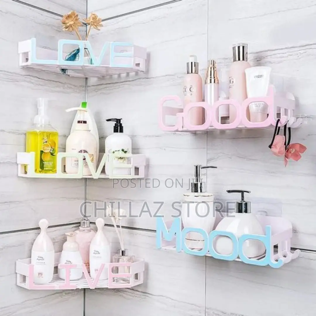 Wall-Mounted Bathroom Shelf Rack Holder Organizer-
