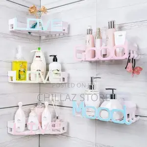 Wall-Mounted Bathroom Shelf Rack Holder Organizer-
