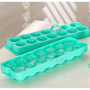 2 Piece, 14 Grid Round Ice Cube Tray Mould Ice Ball Maker