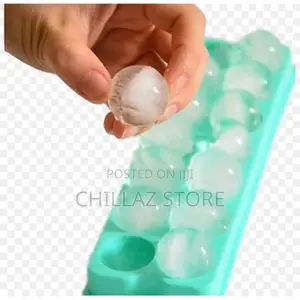 2 Piece, 14 Grid Round Ice Cube Tray Mould Ice Ball Maker