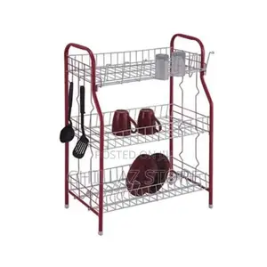 3 Tier Stainless Steel Dish Drainer Storage Rack