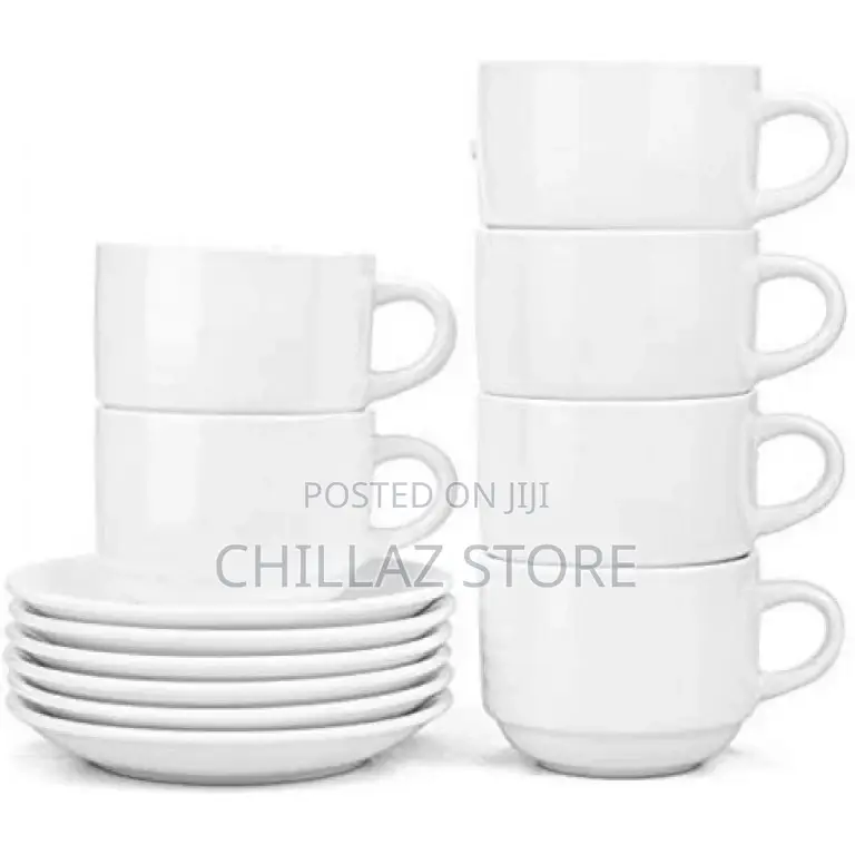 Restaurants and Office 6 Piece Cups and 6 Saucers –