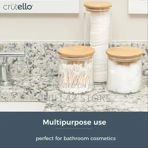 Glass Food Storage Containers With Bamboo Lids, 4 Pack