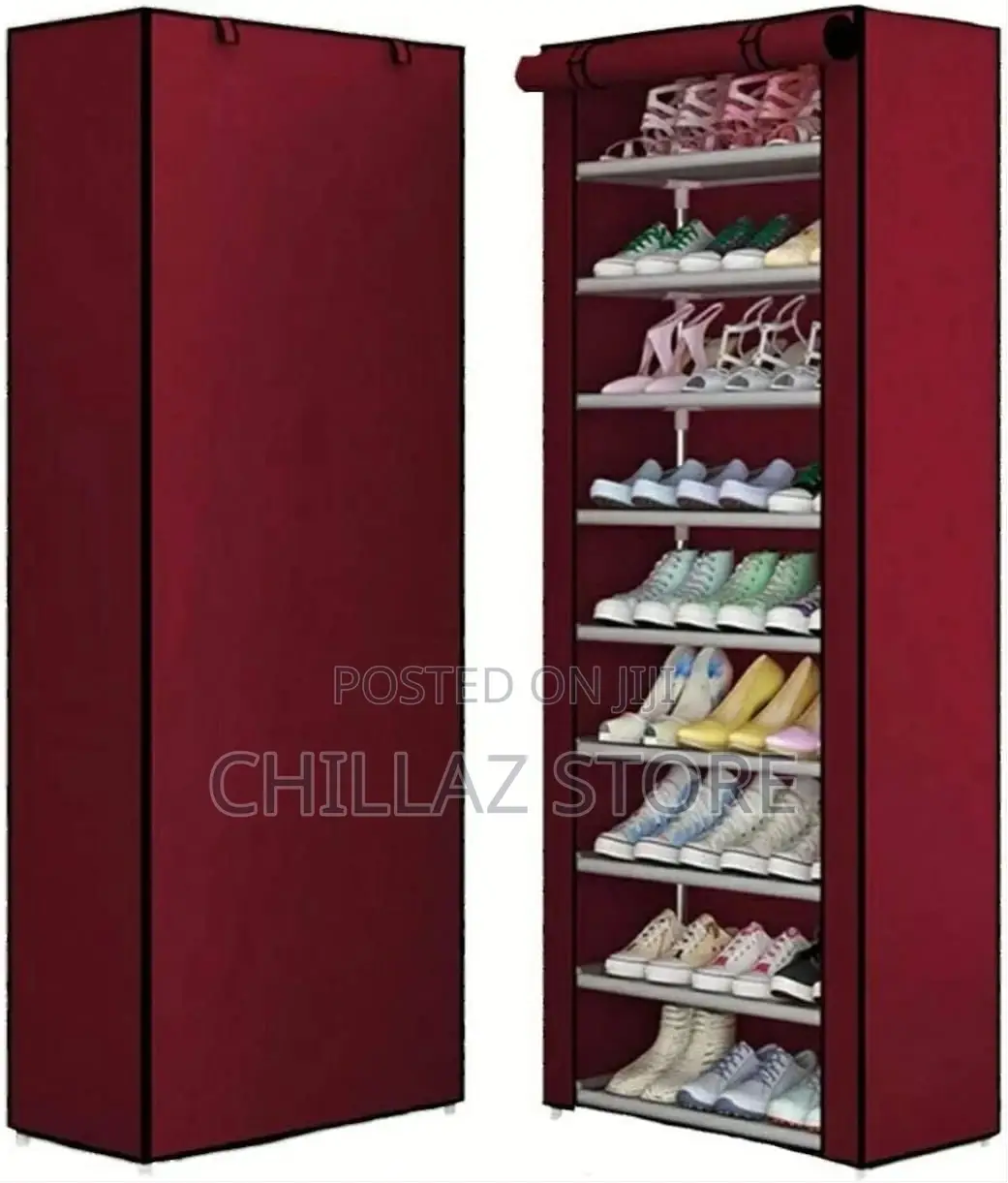 Multipurpose Portable Folding Shoes Rack 9 Tiers