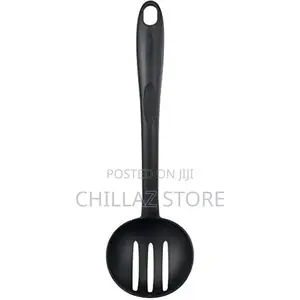 TEFAL Bienvenue Slotted Spoon, Black, Plastic,
