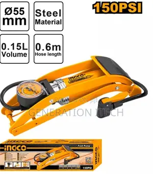 Ingco Car Tyre Foot Air Pump- Bicycle Inflator