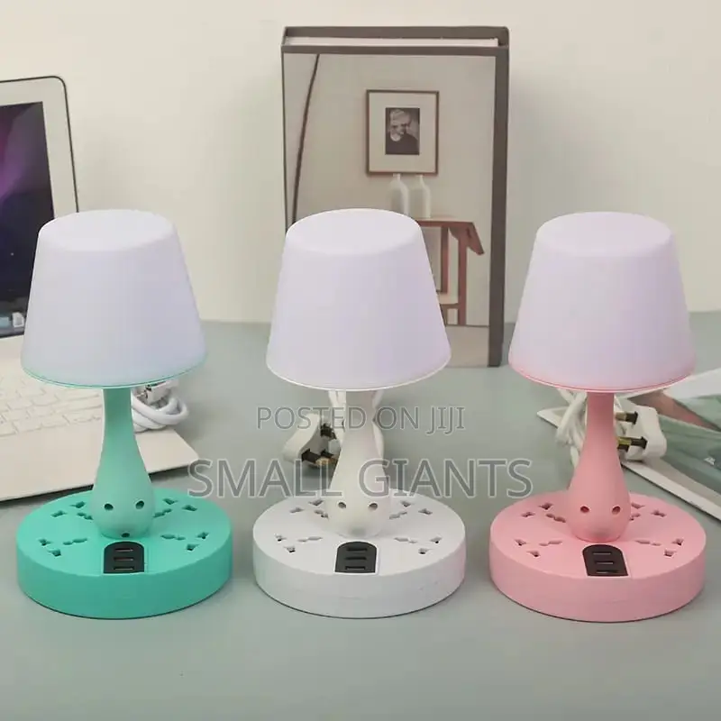 Multi- Color Smart Lamp Socket With 4 Sockets 3 USB Ports