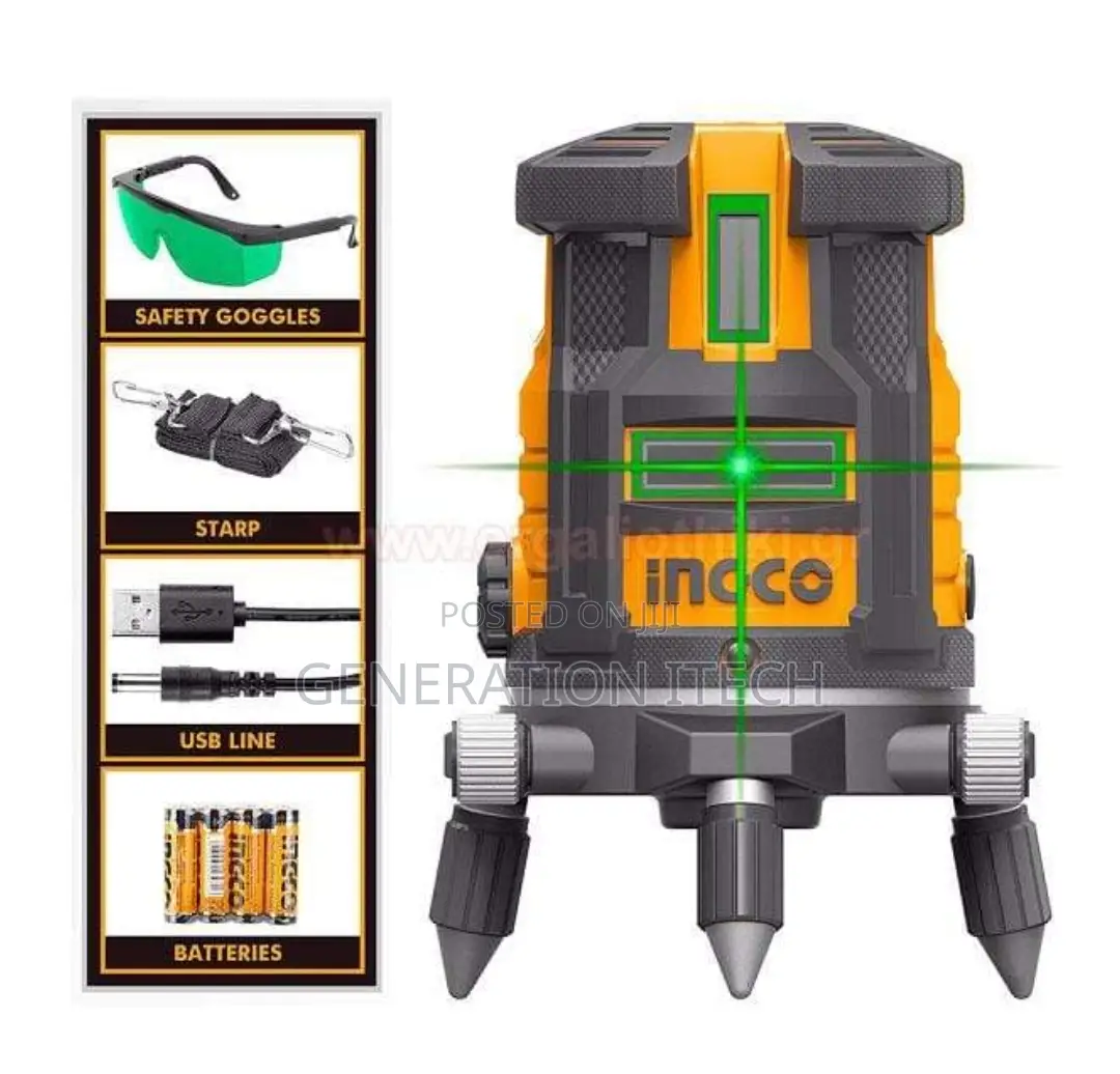 Ingco Self-Leveling Line Laser(Green Laser Beam) HLL305205