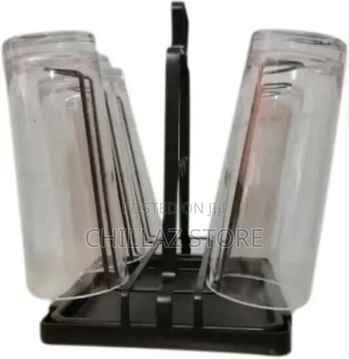Square 6 Glasses, Cups Holder Stand Storage Organizer