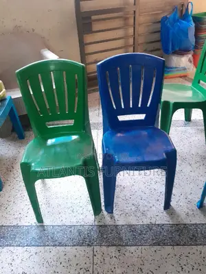 Blue and Green Colour Plastic Chair