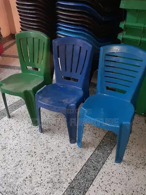 Blue and Green Colour Plastic Chair