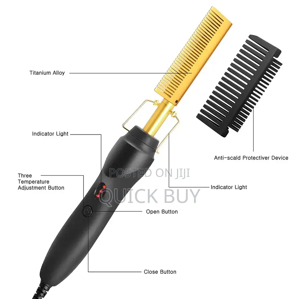 Multifunctional High Heat Ceramic Hair Press Comb
