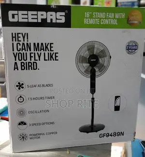 Geepas Electric Remote Floor Standing Fan