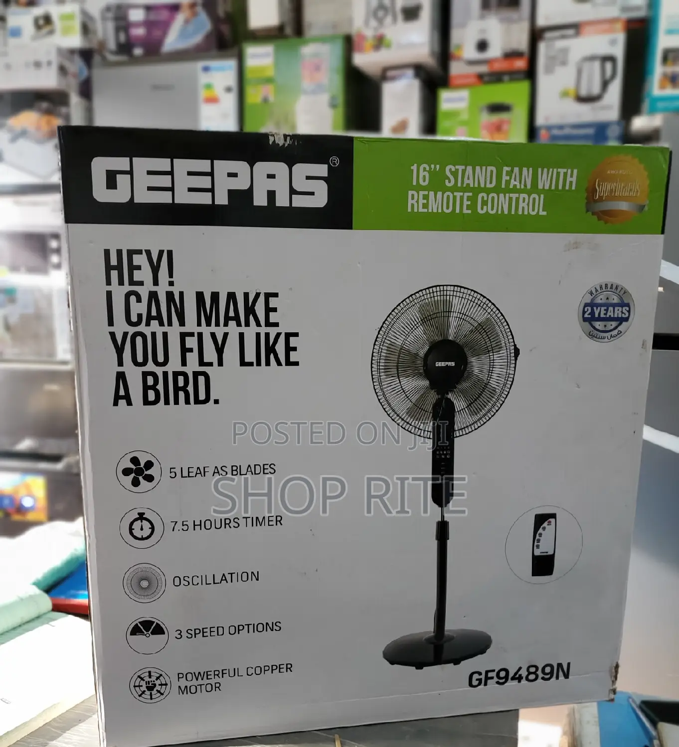 Geepas Original Floor Standing Fan With Remote Control