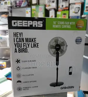 Geepas Original Floor Standing Fan With Remote Control