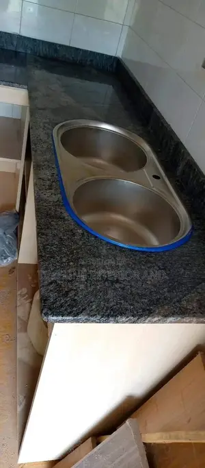 Kitchen Black With White Spots Granite.