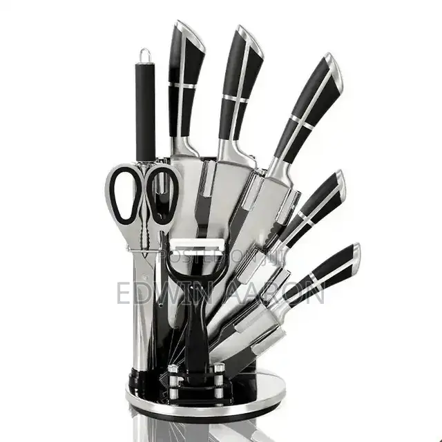 Stainless Steel 8 Pieces Kitchen Kinfe Set With Stand