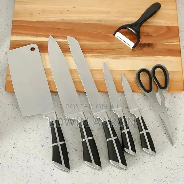 Stainless Steel 8 Pieces Kitchen Kinfe Set With Stand