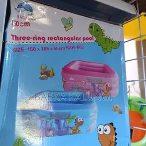 Three Ring Rectangular Kids Swimming Pool