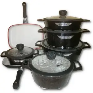 12 Pieces Round Non-Stick Serving Dishes Saucepans Cookware