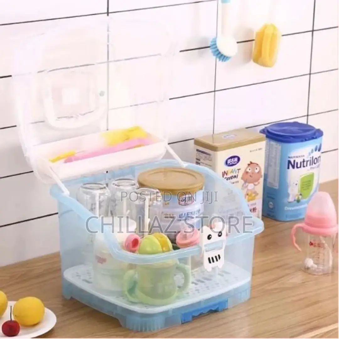 Portable Baby Bottle Drying Rack Storage Box