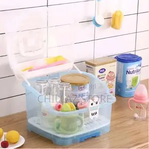 Portable Baby Bottle Drying Rack Storage Box