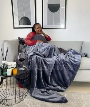 Gray Soft Throw Blanket-6*6
