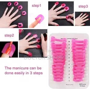 Original 26pcs Reusable Nail Polish, Guard/ Stencils