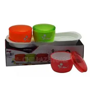 3 Piece Plastic Sugar Bowl Dish Candy Pot