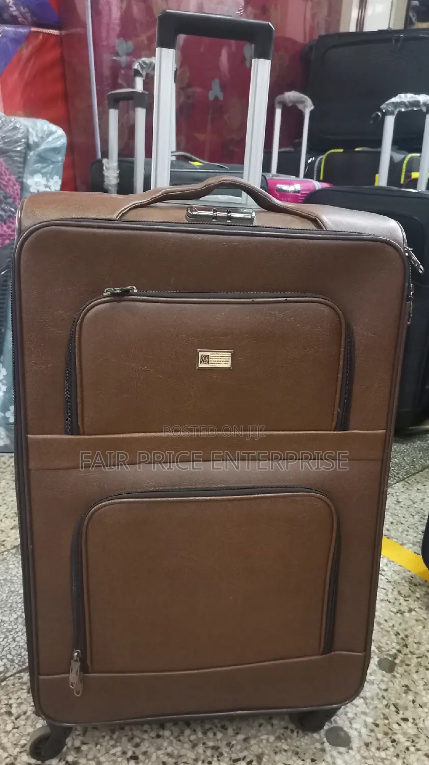 Original Leather Suitcase. Large Size