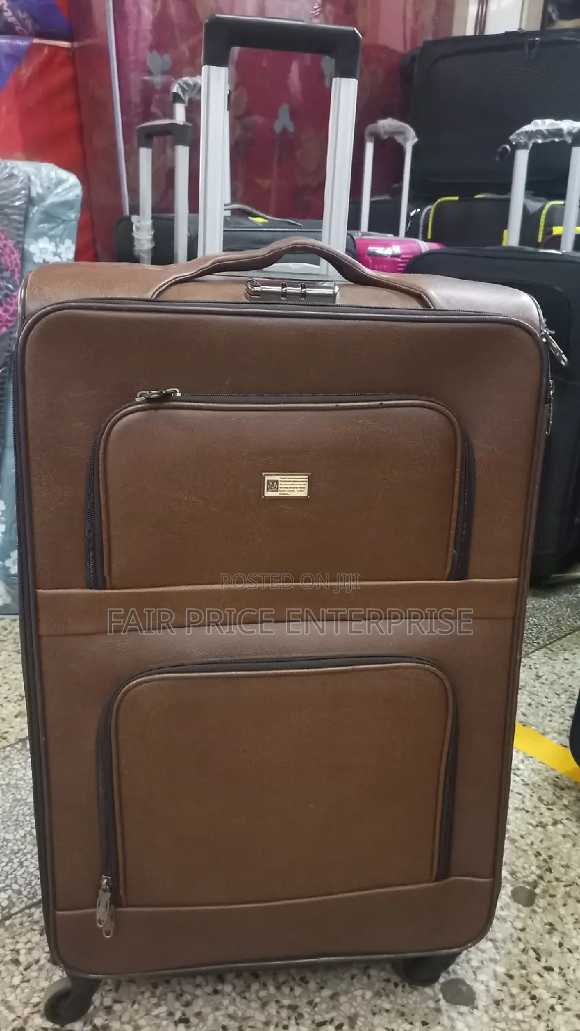 Original Leather Suitcase. Large Size