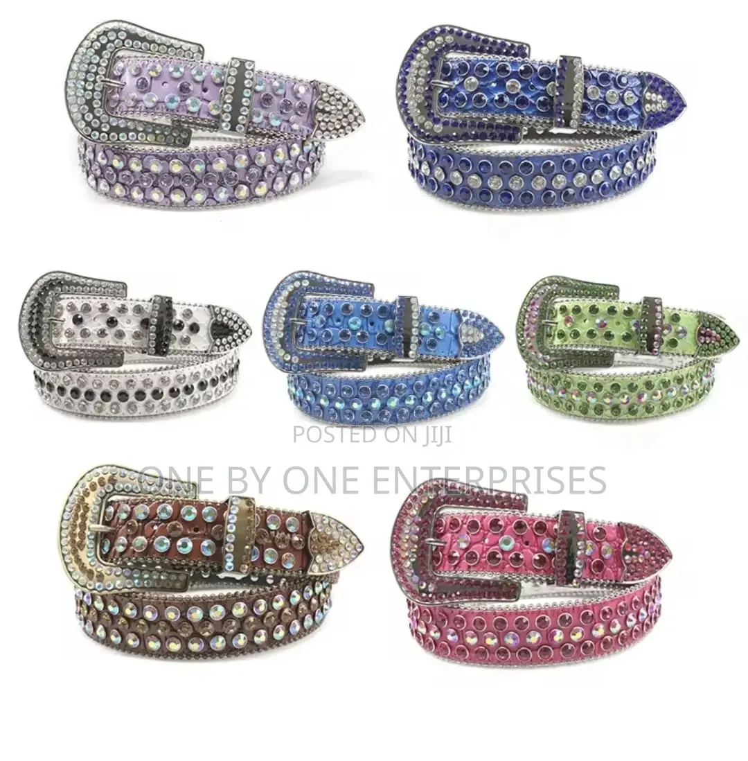 Stone Belt for Women Men Belts Faux Leather Belt for Jeans