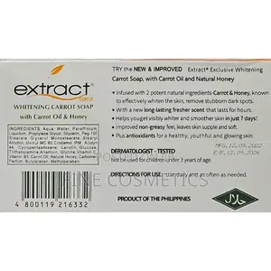 EXTRACT SOAP | New Advanced Whitening Soap With Carrot+Honey