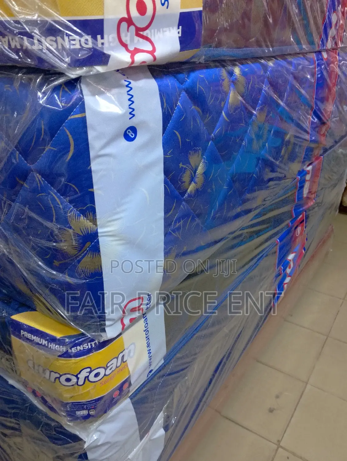 Eurofoam Quilted Density. 6*6*10inches.( Blue)