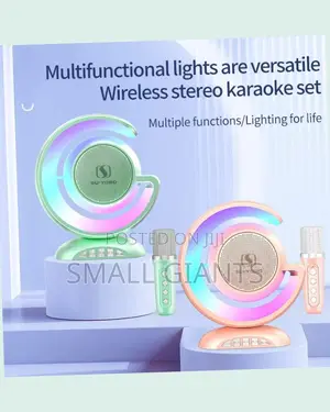 Wireless Lightshow Speaker With Two Wireless Microphones