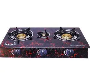 3 Burner Automatic Glass Top Gas Stove