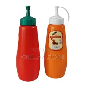 2 PCS Squeeze Dispenser Vinegar Oil Tomato Sauce Bottles