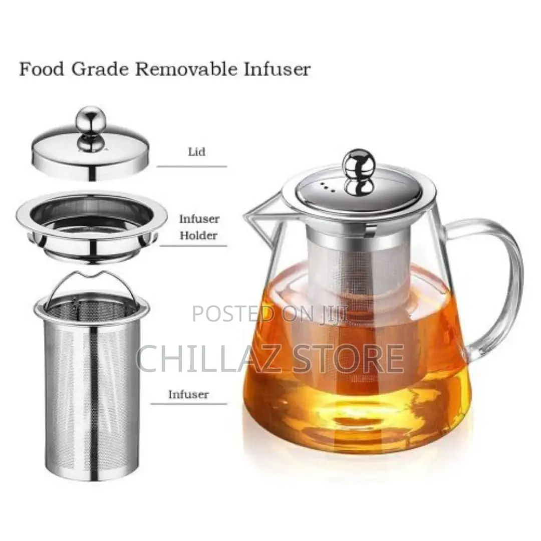 350ml Glass Kettle Teapot With Strainer Filter Infuser-