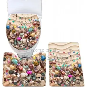 3 PCS Non-Slip Toilet Bathroom Rugs Carpets