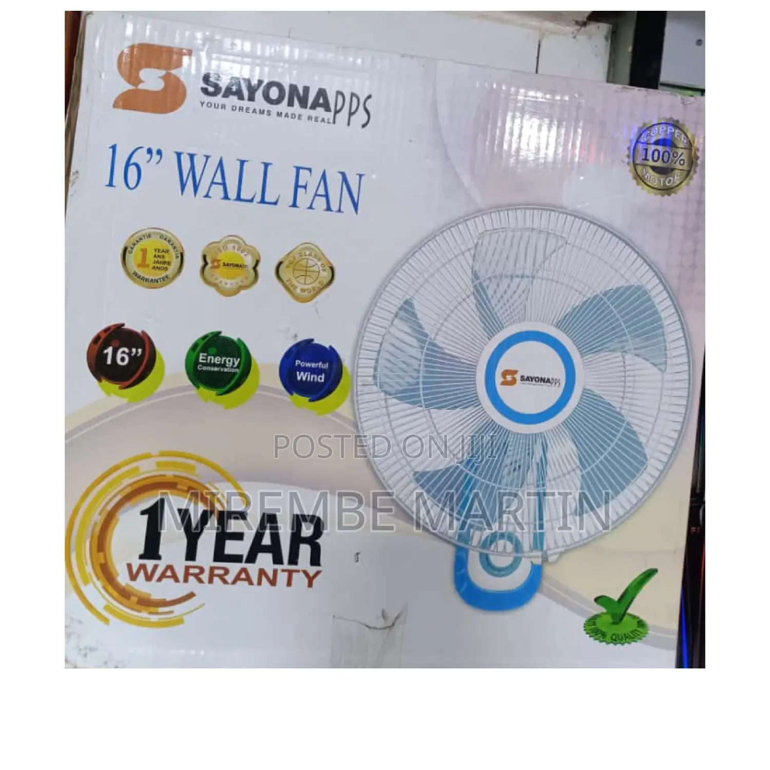 Sayona 16 Wall Fan.