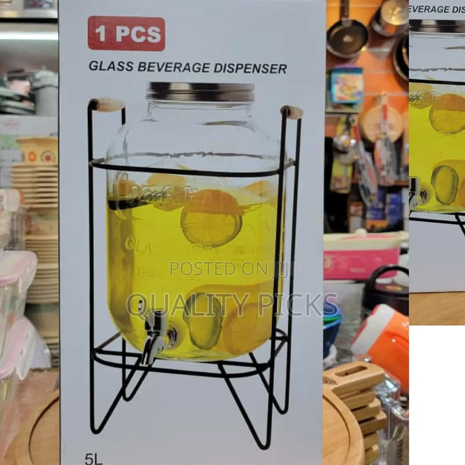 Glass Beverage Juice Dispenser