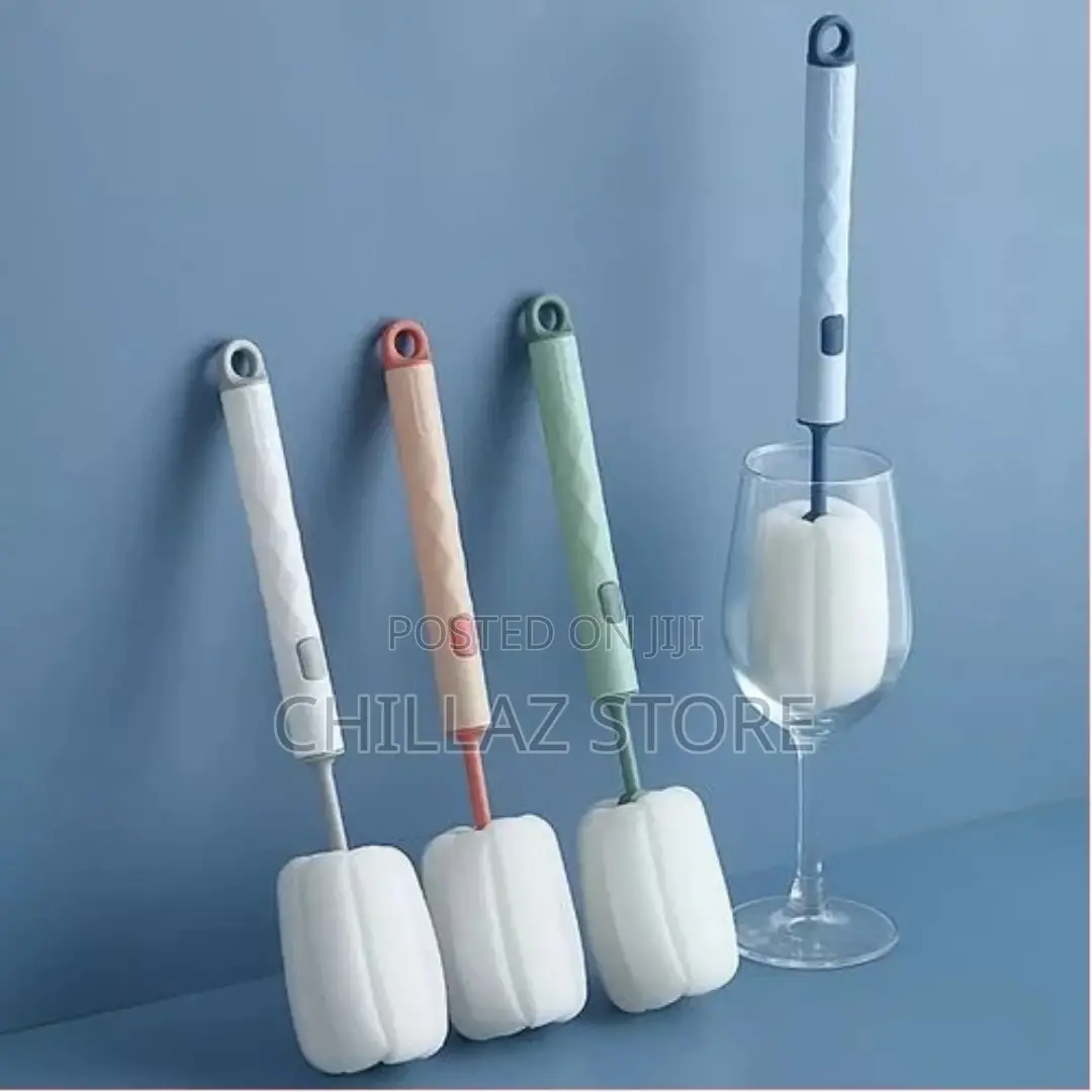 2 Pc Sponge Cleaning Dish Bottle Glass Cup Scrubber Brush