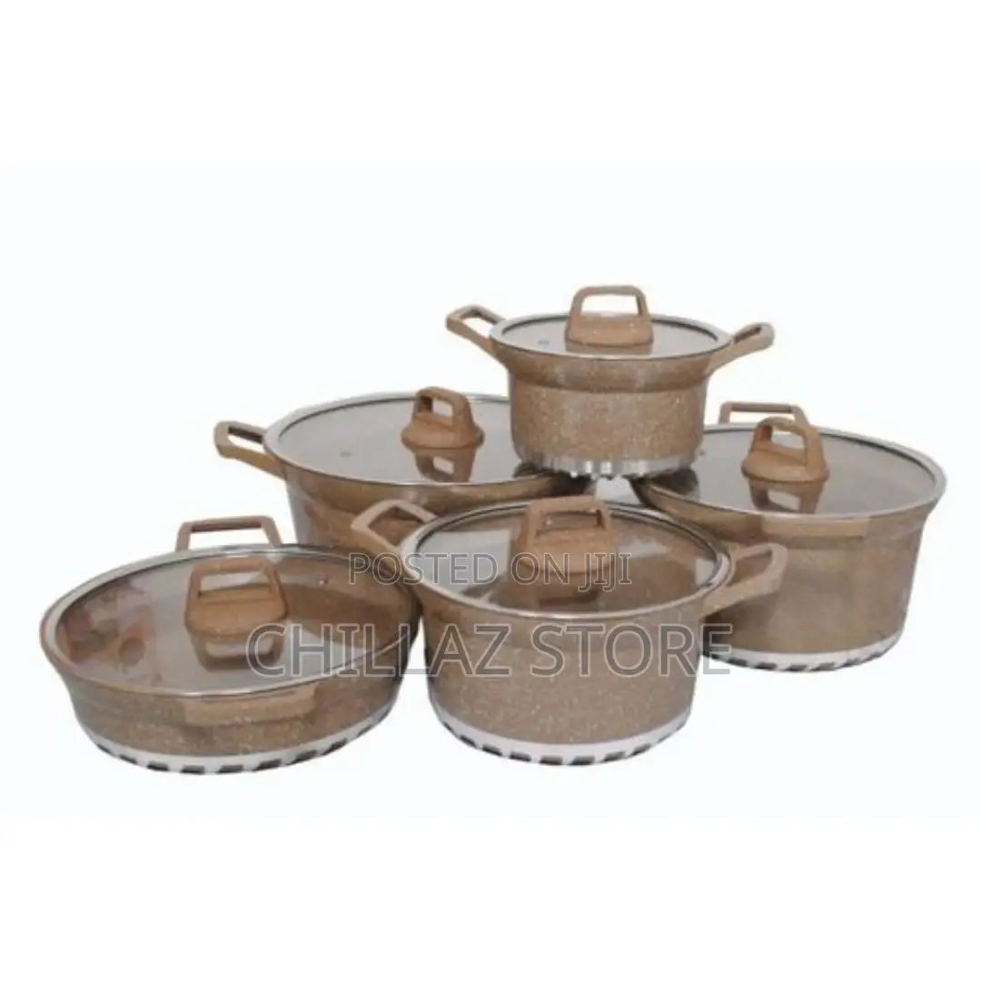 Dissini Regina 10 Pieces Granite Serving Dishes Saucepans