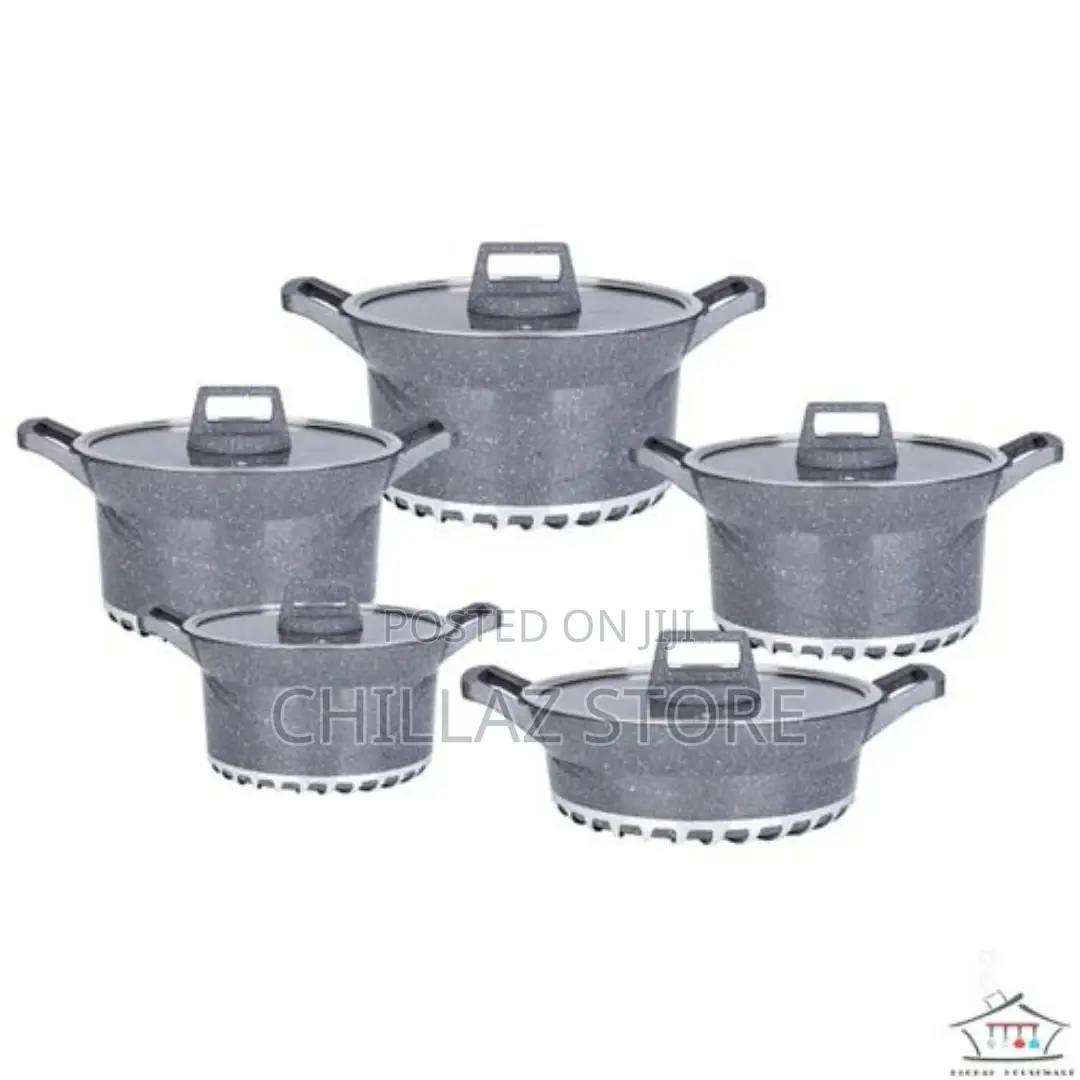 Dissini Regina 10 Pieces Granite Serving Dishes Saucepans