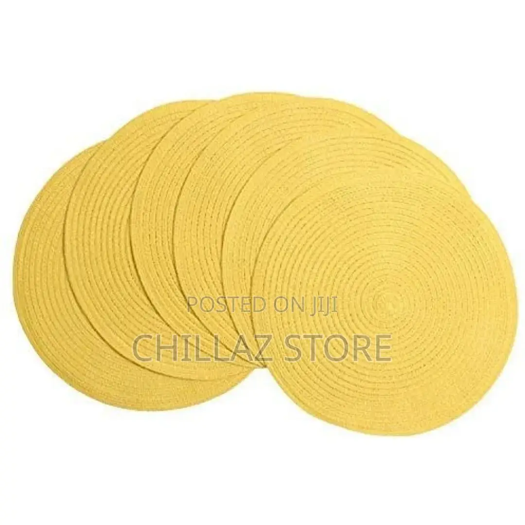 6 Round Decorative Placemats Table Mats- Light