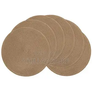 6 Round Decorative Placemats Table Mats-